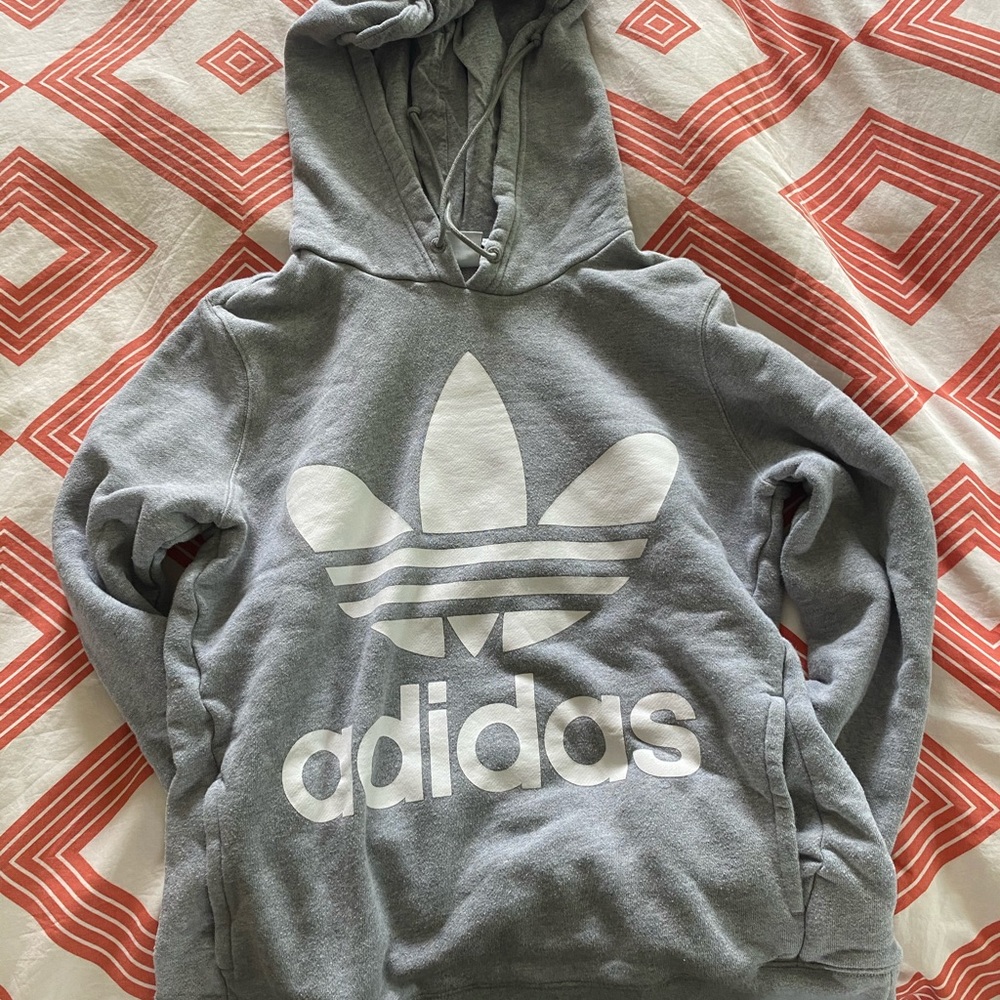 Grey Adidas hoodie, small